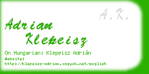 adrian klepeisz business card