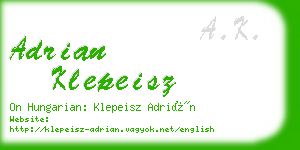 adrian klepeisz business card